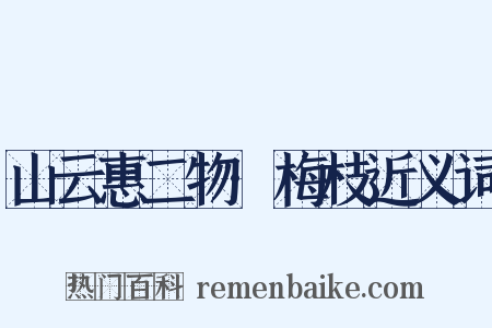 山云惠二物·梅枝近义词是什么意思的图片